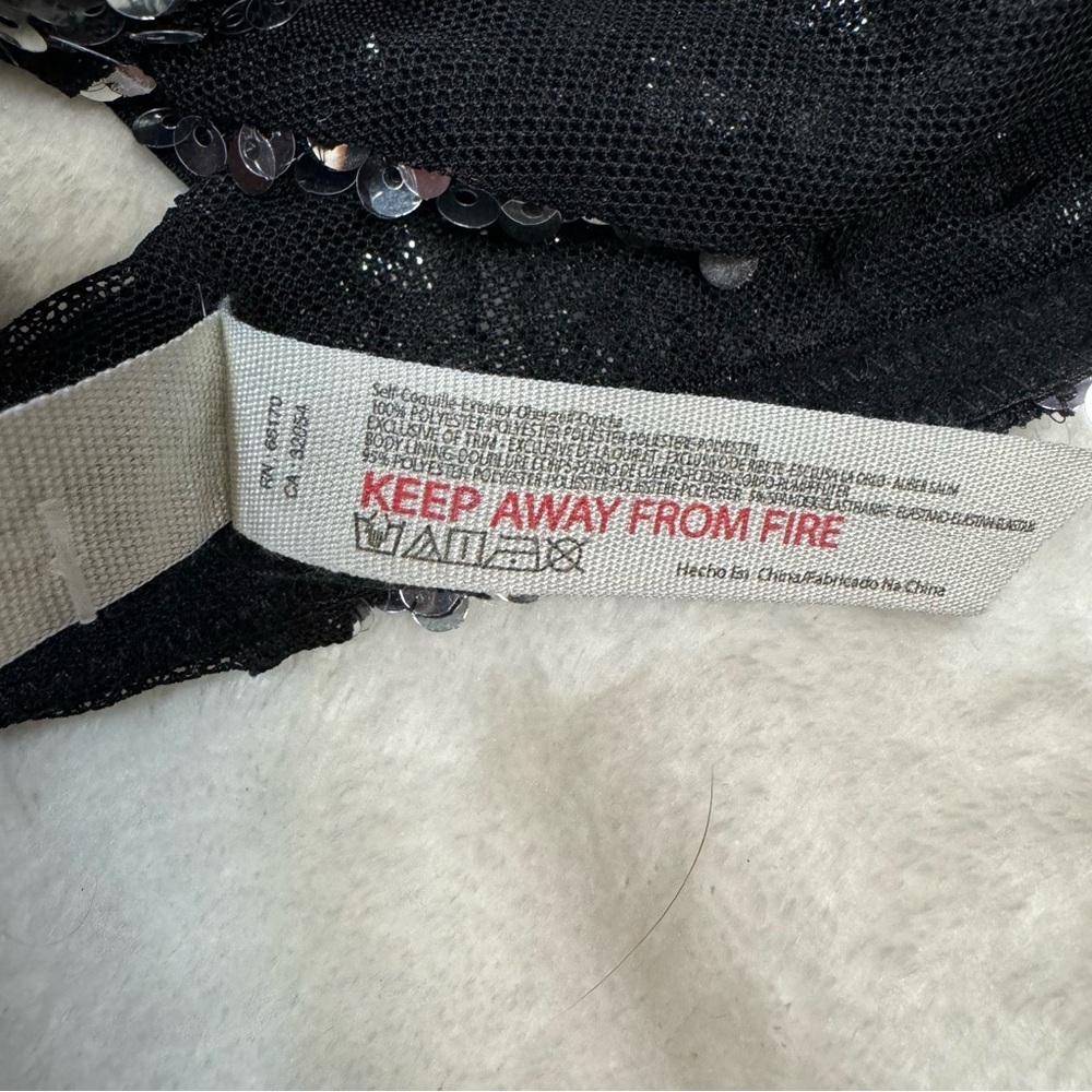 NWT New Free People Silver Sequins Sparks Fly Bralette Size S - Picture 9 of 10